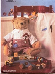 3683 17'' JOINTED FURRY BEAR, CLOTHES PATTERN